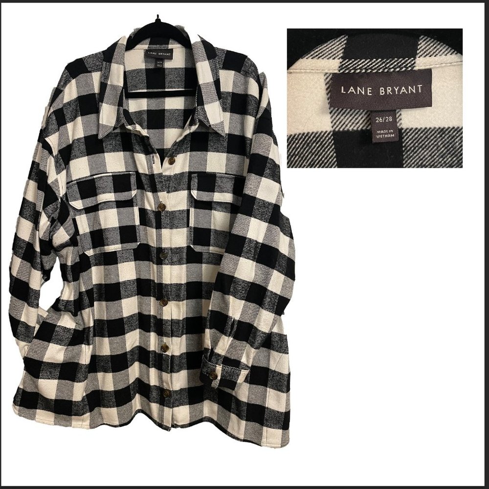 Lane Bryant Flannel Shacket w/ Pockets